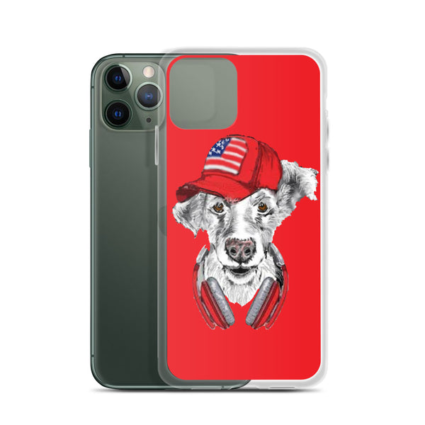 iPhone Case DJ Dog Red