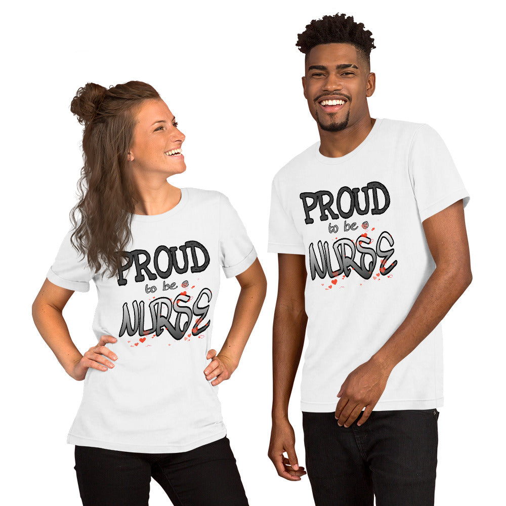 PREMIUM SHORT-SLEEVE UNISEX T-SHIRT PROUD TO BE A NURSE