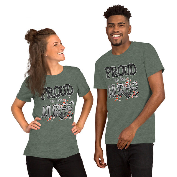 PREMIUM SHORT-SLEEVE UNISEX T-SHIRT PROUD TO BE A NURSE