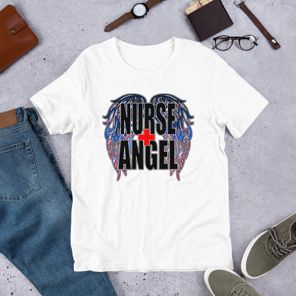 PREMIUM SHORT-SLEEVE UNISEX T-SHIRT NURSE ANGEL 2