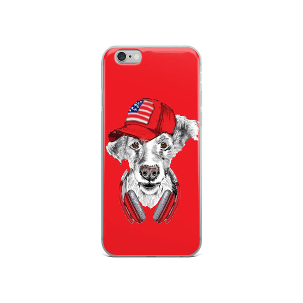 iPhone Case DJ Dog Red