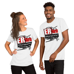 PREMIUM SHORT-SLEEVE UNISEX T-SHIRT ER NURSE ANYTHING CAN HAPPEN