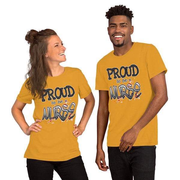 PREMIUM SHORT-SLEEVE UNISEX T-SHIRT PROUD TO BE A NURSE