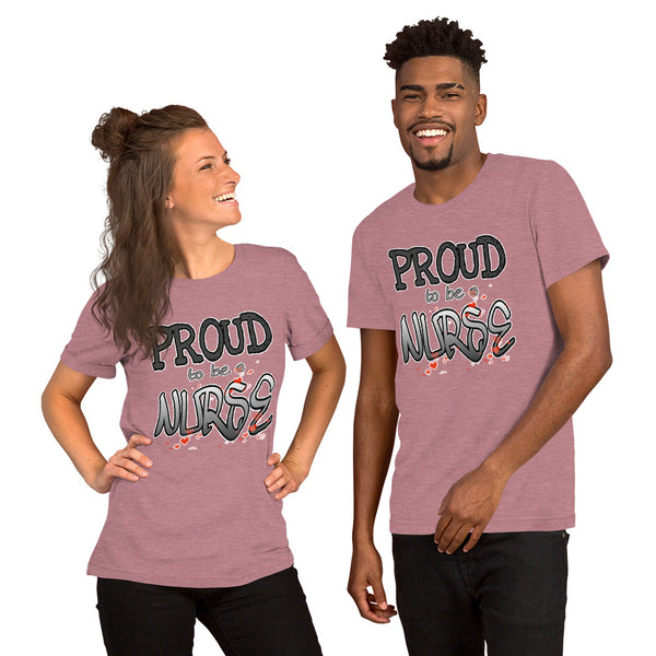 PREMIUM SHORT-SLEEVE UNISEX T-SHIRT PROUD TO BE A NURSE