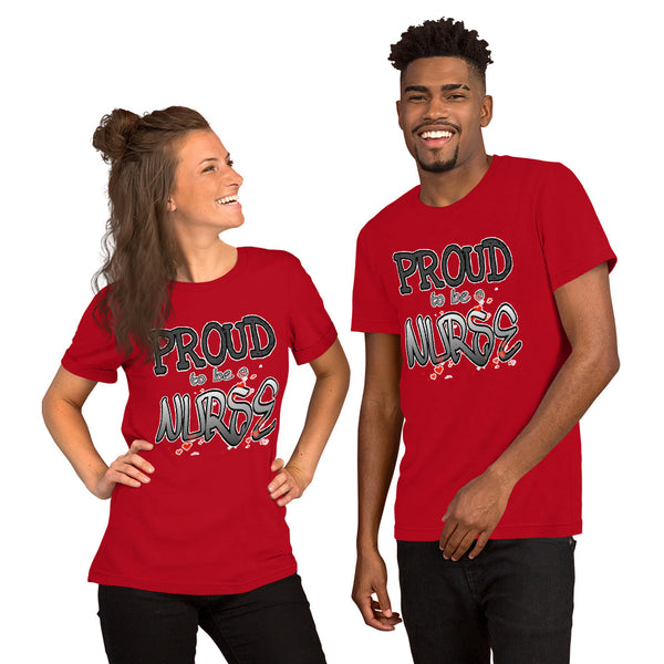 PREMIUM SHORT-SLEEVE UNISEX T-SHIRT PROUD TO BE A NURSE