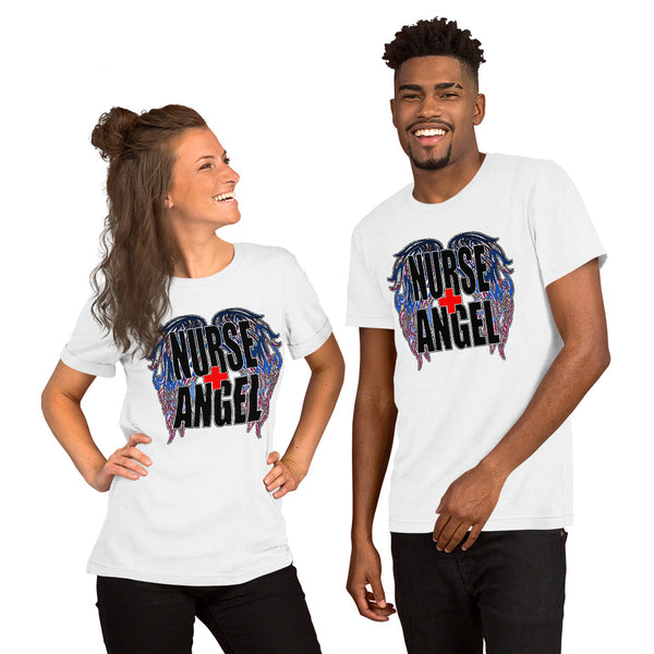 PREMIUM SHORT-SLEEVE UNISEX T-SHIRT NURSE ANGEL 2