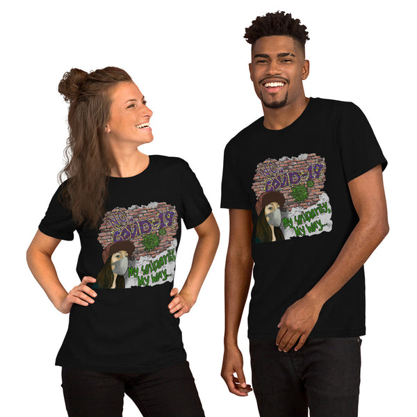 PREMIUM SHORT-SLEEVE UNISEX T-SHIRT COVID 19 NO COVID