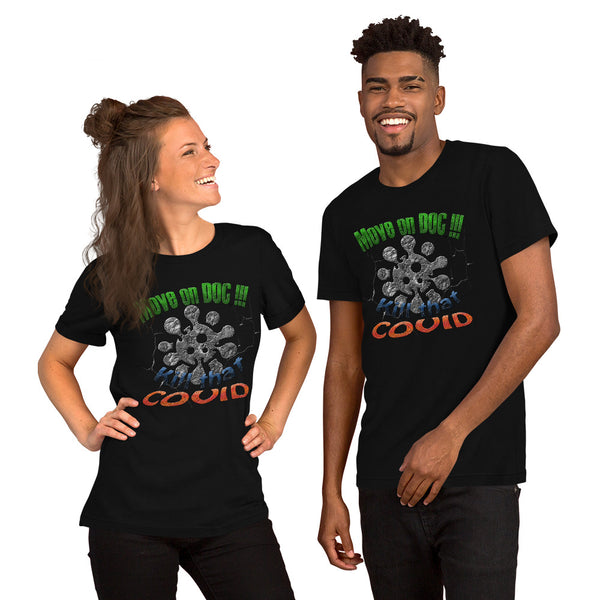 PREMIUM SHORT-SLEEVE UNISEX T-SHIRT COVID 19 - MOVE ON DOC