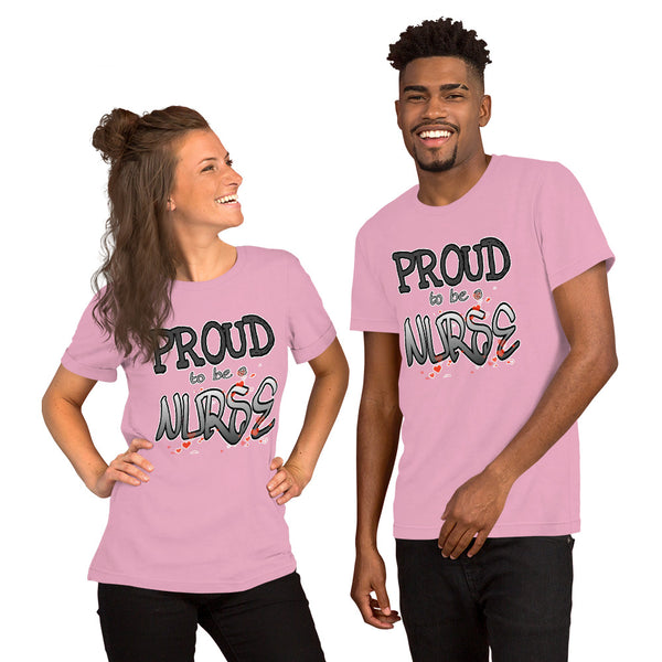 PREMIUM SHORT-SLEEVE UNISEX T-SHIRT PROUD TO BE A NURSE