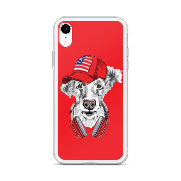 iPhone Case DJ Dog Red