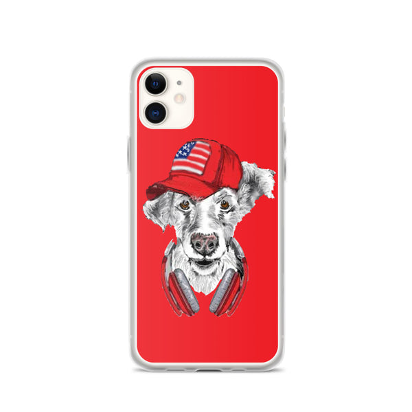 iPhone Case DJ Dog Red