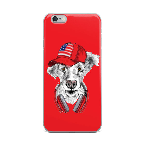 iPhone Case DJ Dog Red