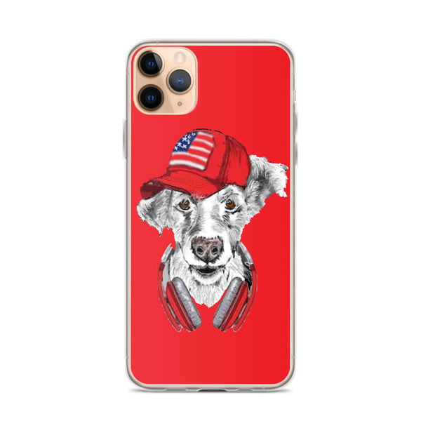 iPhone Case DJ Dog Red