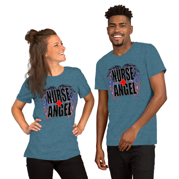 PREMIUM SHORT-SLEEVE UNISEX T-SHIRT NURSE ANGEL 2