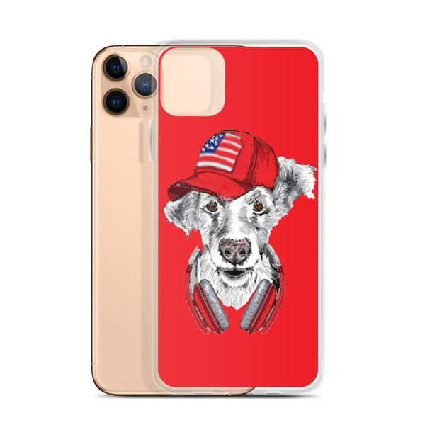 iPhone Case DJ Dog Red