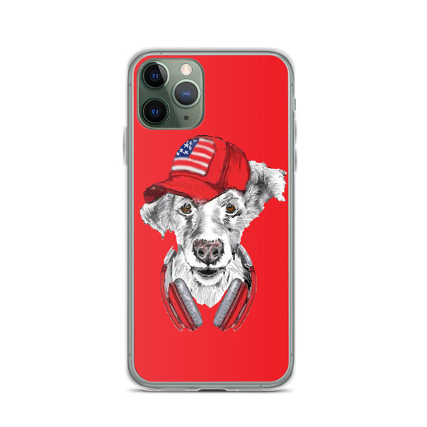 iPhone Case DJ Dog Red