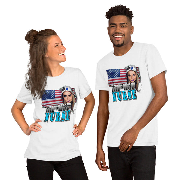 PREMIUM SHORT-SLEEVE UNISEX T-SHIRT HIP HOP NURSE US