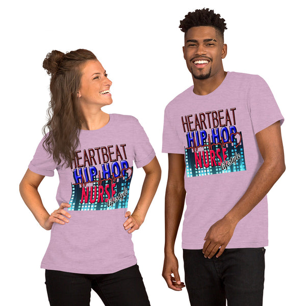 PREMIUM SHORT-SLEEVE UNISEX T-SHIRT HIP HOP NURSE HEARTBEAT