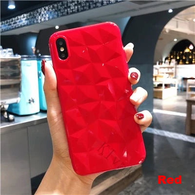 (B2G4) 3D Diamond Texture  IPhone Case - 112