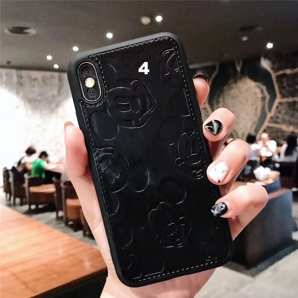 (B2G4) Cute Cartoon 3D Leather IPhone Case - 123