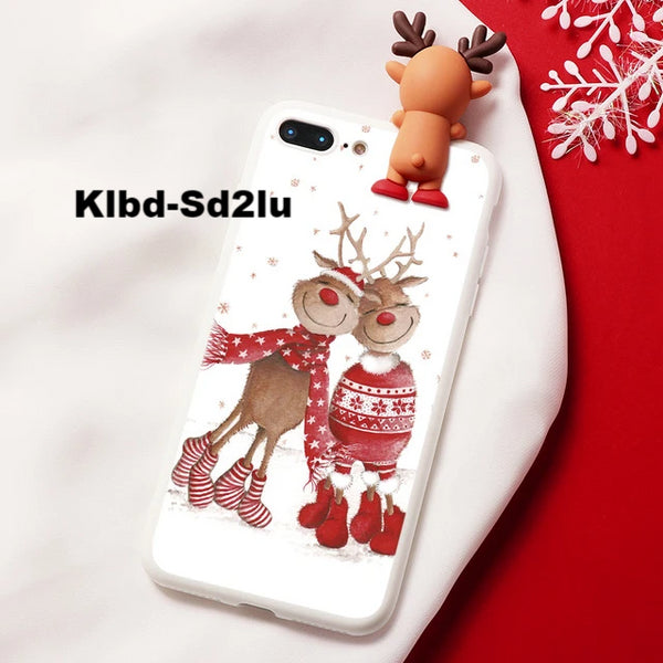 (B2G4) Cartoon Couple Silicone IPhone Case - 121