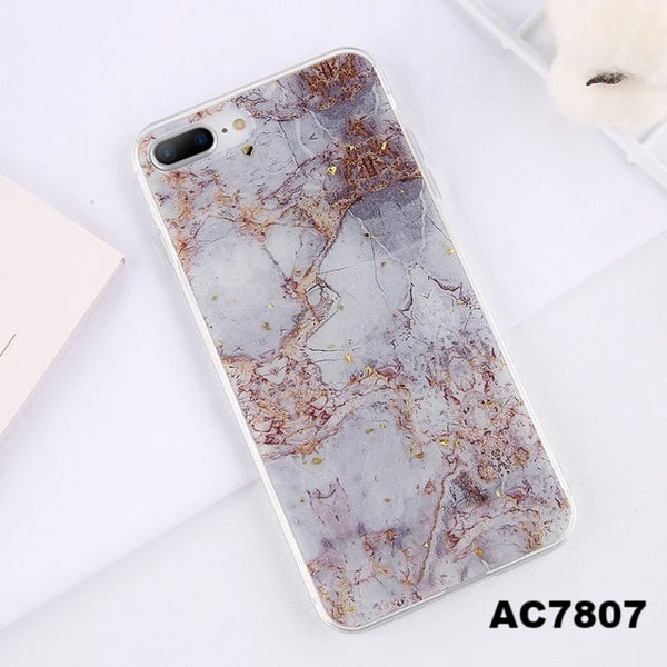 (B2G4) Bling Gold Foil Marble IPhone Case - 125