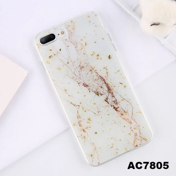 (B2G4) Bling Gold Foil Marble IPhone Case - 125